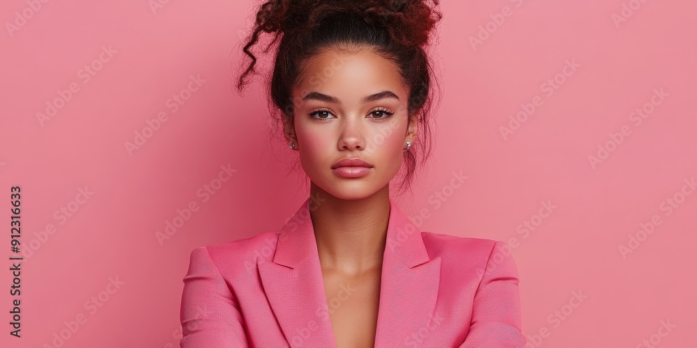 Confident Professional Woman in Pink Blazer Confident Professional Woman in Pink Blazer