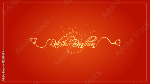 Modern rakhi or Raksha Bandhan vector illustration.