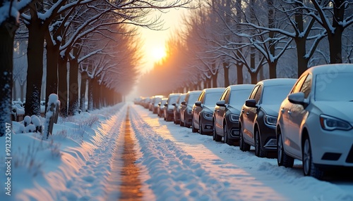 Winter walk in the golden hour