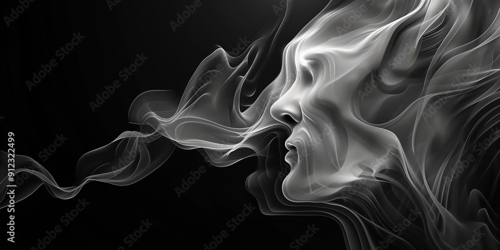 Abstract 3D Art in Black and White with Fluid, Dramatic, and Parametric Mono Color Design Abstract 3D Art in Black and White with Fluid, Dramatic, and Parametric Mono Color Design