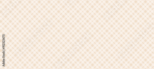 Diagonal white plaid in the beige background