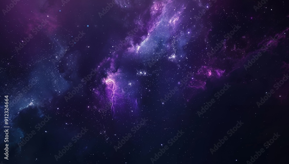 Naklejka premium A Cosmic Nebula with Star Dust and Gas Clouds