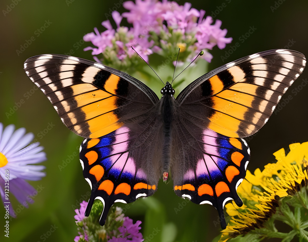 Fototapeta premium Tiny Butterfly on a Wildflower