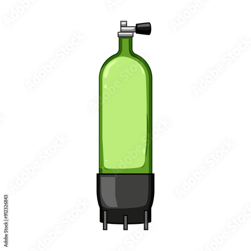 diver diving cylinder cartoon. isometric realistic, sitting co2, snorkeling man diver diving cylinder sign. isolated symbol vector illustration