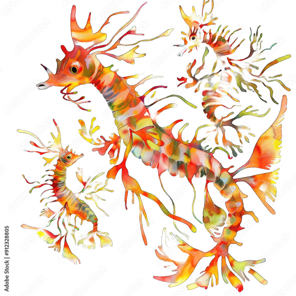 Leafy Seadragon Isolated PNG Images for Design Projects Leafy Seadragon Isolated PNG Images for Design Projects