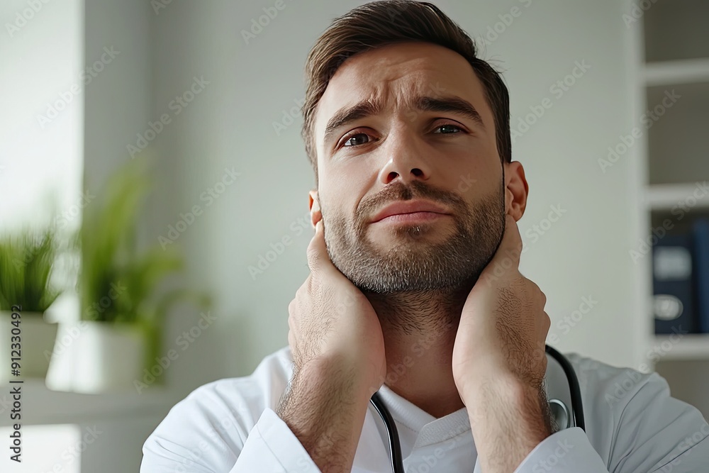 Obraz premium Portrait of male doctor standing in his office. Medicine and healthcare concept