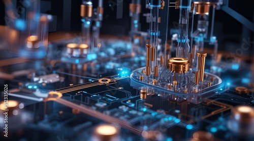 Cybernetic Heartbeat: A mesmerizing abstract visualization of a futuristic digital heart, pulsing with energy and data flow, capturing the essence of interconnectedness in the digital age.