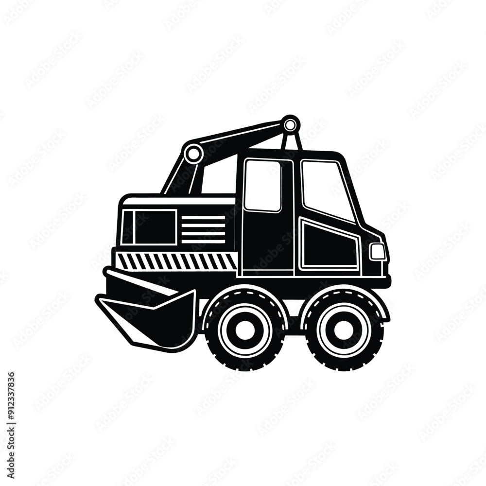 Naklejka premium construction vehicle silhouette