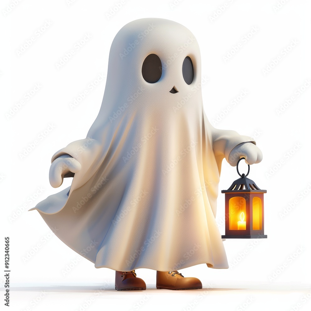 Cute 3d ghost, Halloween character Cute 3d ghost, Halloween character