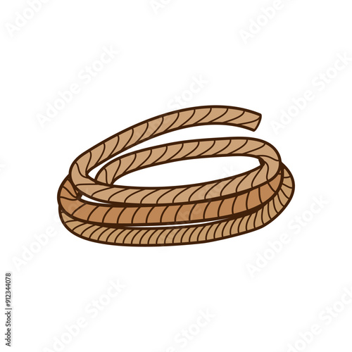 heframe lasso cartoon. circle rodeo, cord border, cowgirl string heframe lasso sign. isolated symbol vector illustration