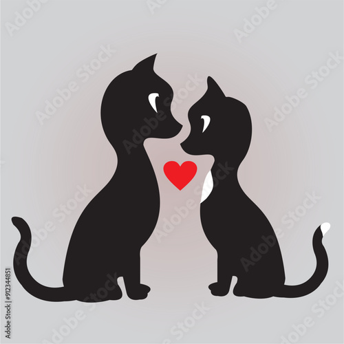 cats in love