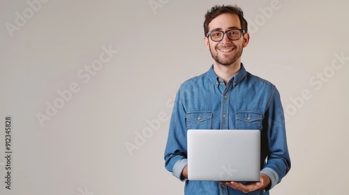 The man with laptop photo