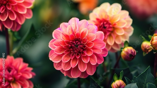 Elegant Floral Design: Exquisite Blooms in Vibrant Colors, Sophisticated Arrangement for Decor and Aesthetics, Fresh and Alluring Flower Pattern.