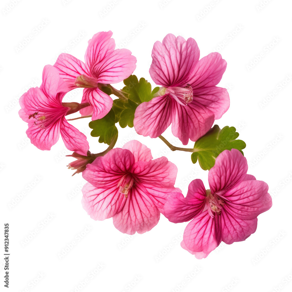 Beautiful geranium flowers isolated on white Beautiful geranium flowers isolated on white