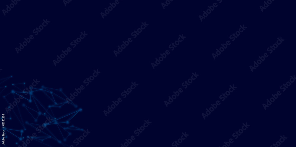 Abstract connection on blue background, network technology vector. Abstract connection on blue background, network technology vector.