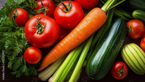 Various vegetables arranged 