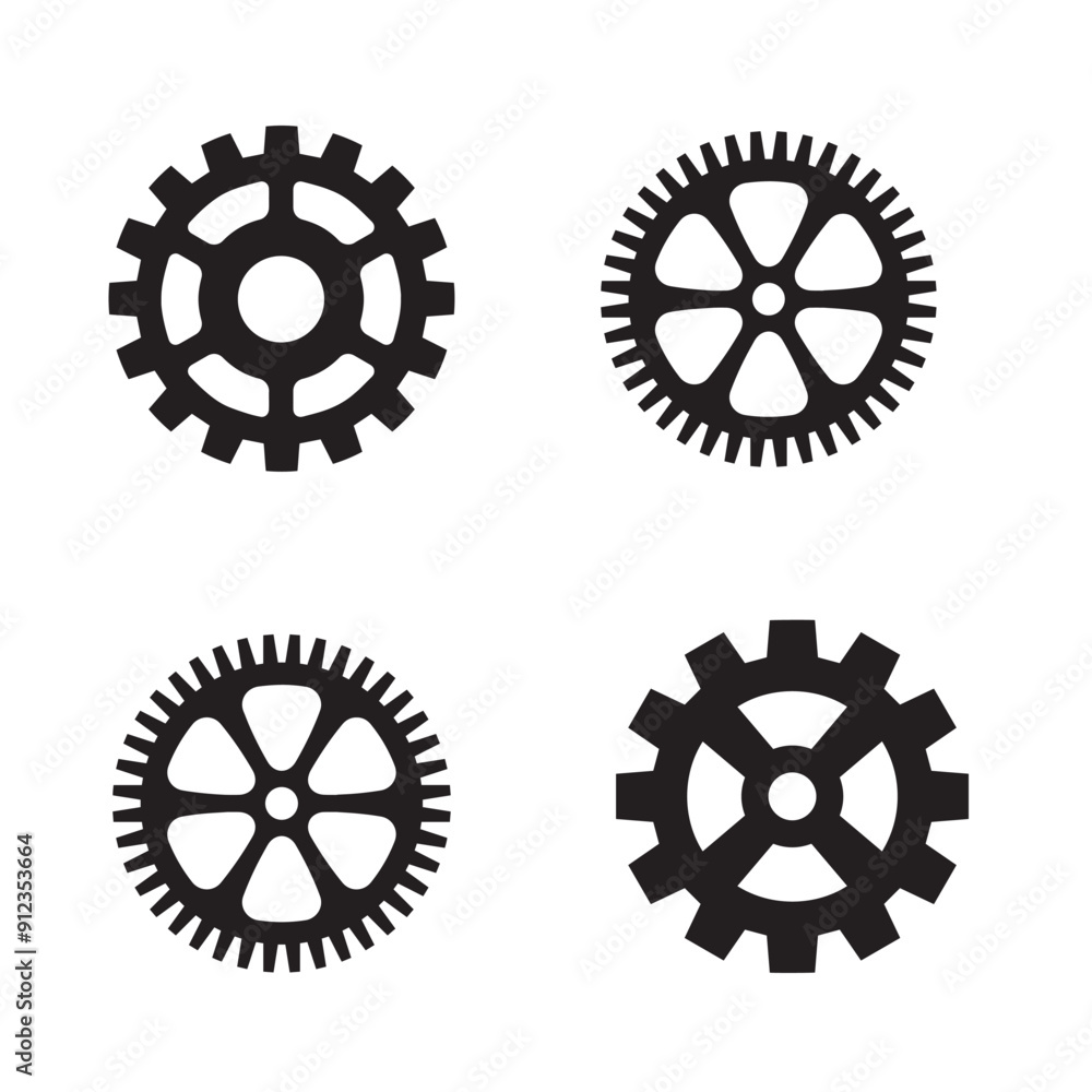 Geer icon, settings icon, construction tools Geer icon, settings icon, construction tools
