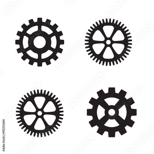 Geer icon, settings icon, construction tools