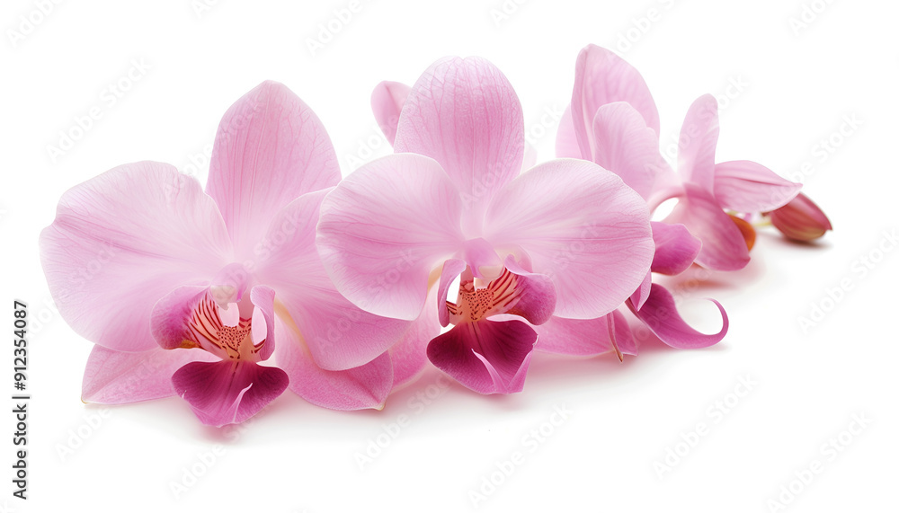 pink orchid isolated on white