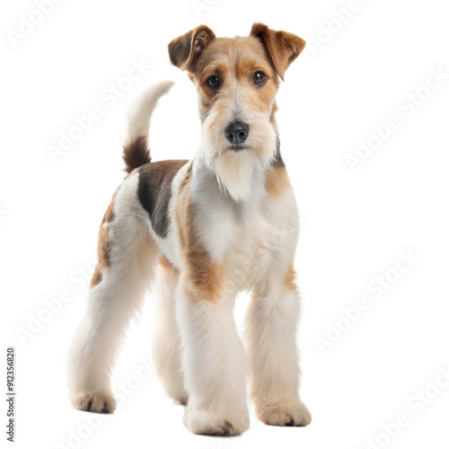 Fox terrier dog isolated on white background