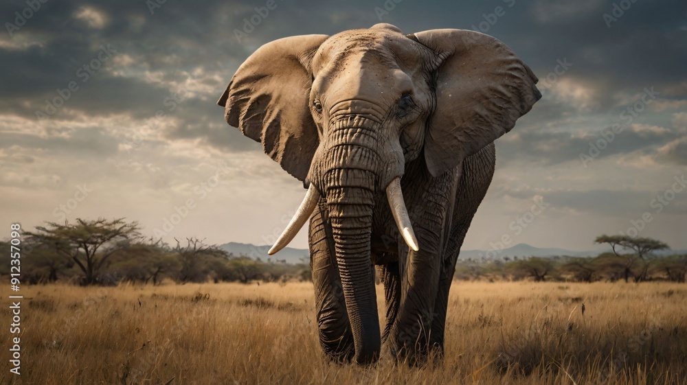 Obraz premium Elephant in the savannah