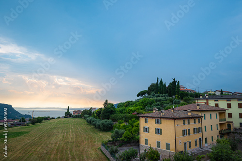 Large anvil of a thunderstorm near Lake Garda, Italy