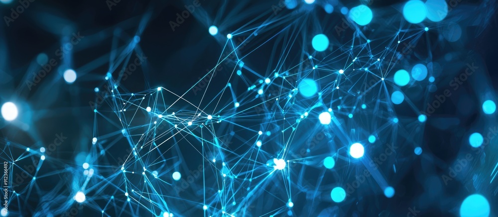 Fototapeta premium Abstract Background of Computer Technology with Network Visual Connections