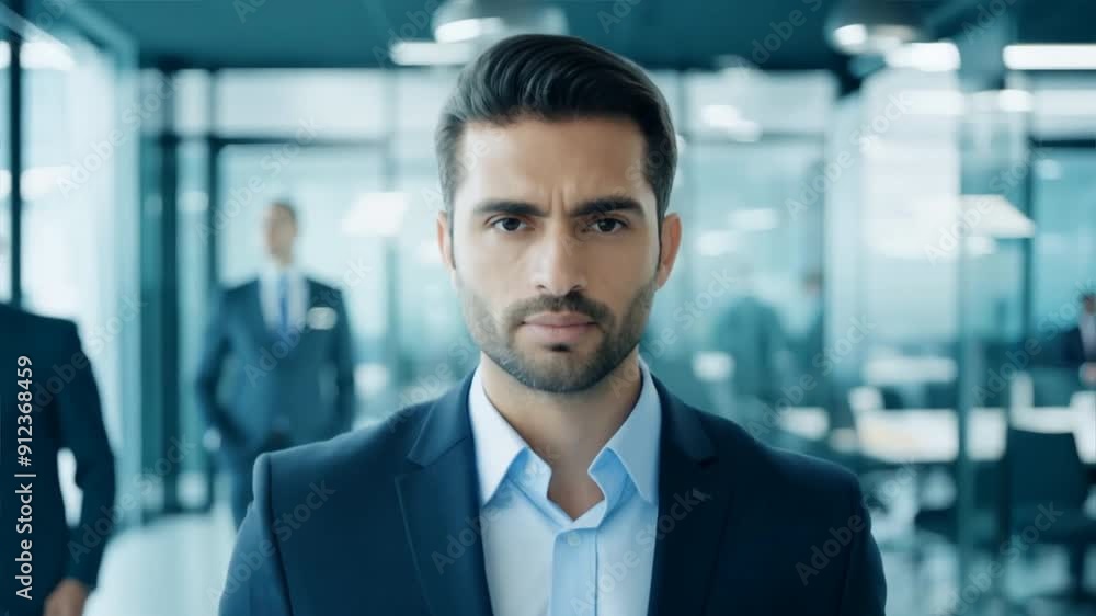 Businessman smiling confidently in the office, Indian businessman Businessman smiling confidently in the office, Indian businessman