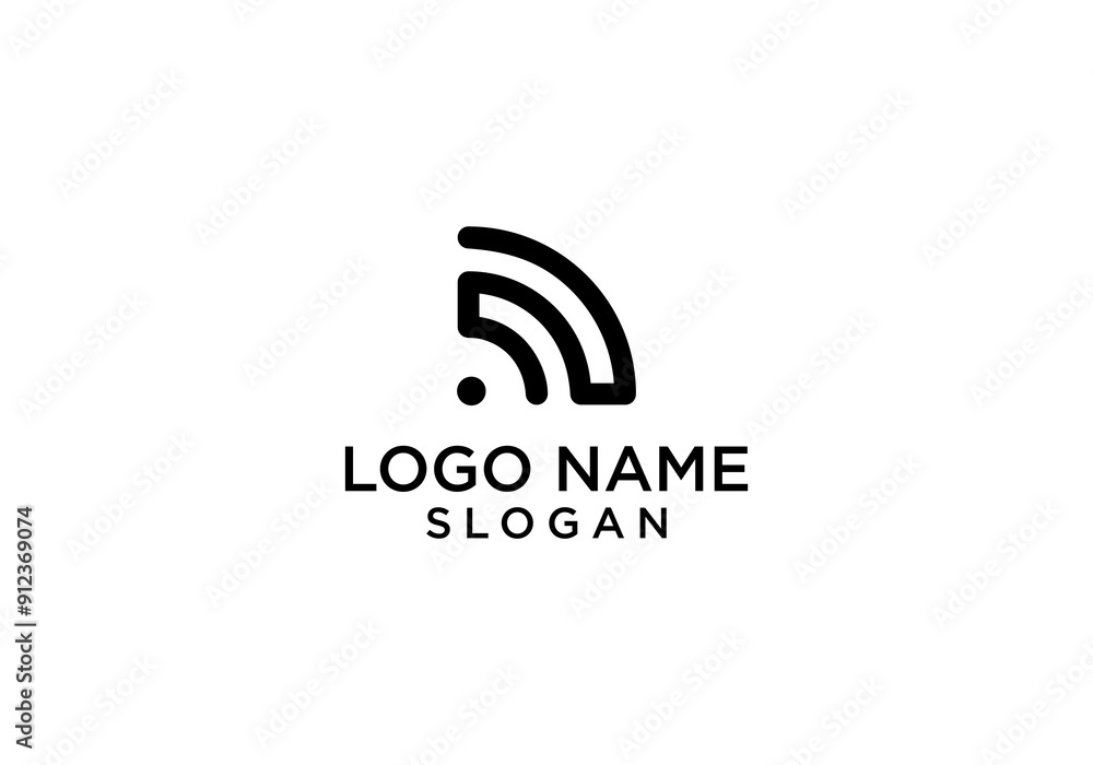 N letter WiFi network technology logo vector N letter WiFi network technology logo vector