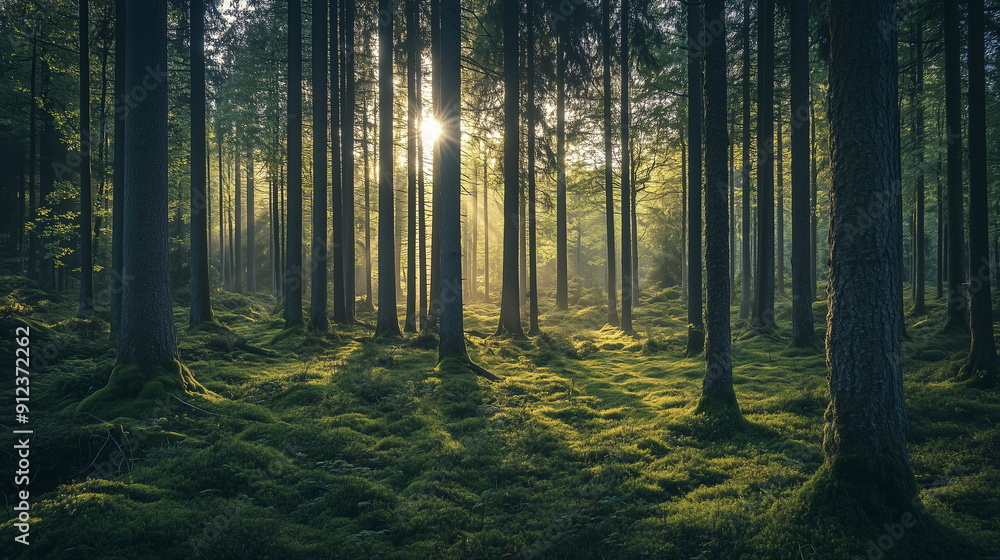 Naklejka premium nature forest landscape