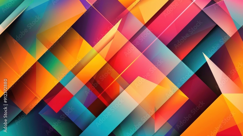 Abstract Geometric Pattern with Vibrant Colors Abstract Geometric Pattern with Vibrant Colors