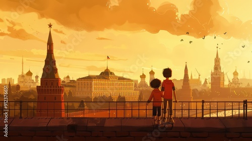  Illustration Of Russian Landmarks, Generative AI