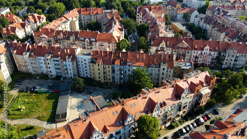 view panorama city architecture ancient Europe Legnica Poland