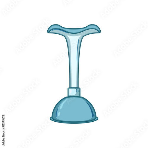 clogged plunger cartoon. unclog pump, tool home, pipe home clogged plunger sign. isolated symbol vector illustration