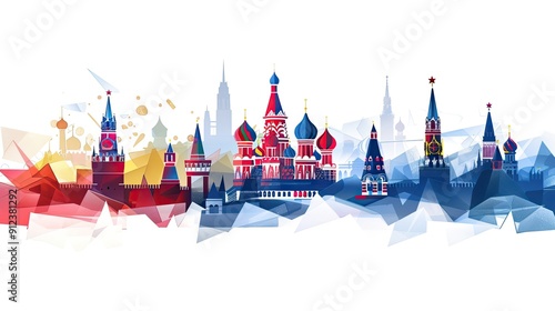  Illustration Of Russian Landmarks, Generative AI