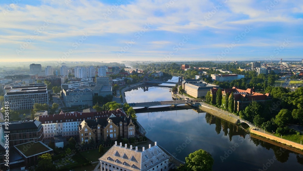 city Europe beautiful top view aerial photography of Wroclaw Poland city Europe beautiful top view aerial photography of Wroclaw Poland