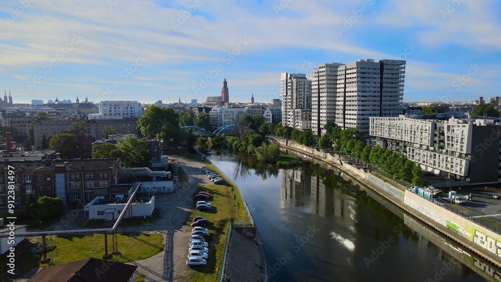 city Europe beautiful top view aerial photography of Wroclaw Poland city Europe beautiful top view aerial photography of Wroclaw Poland