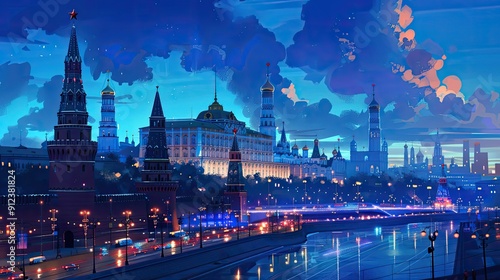  Illustration Of Russian Landmarks, Generative AI