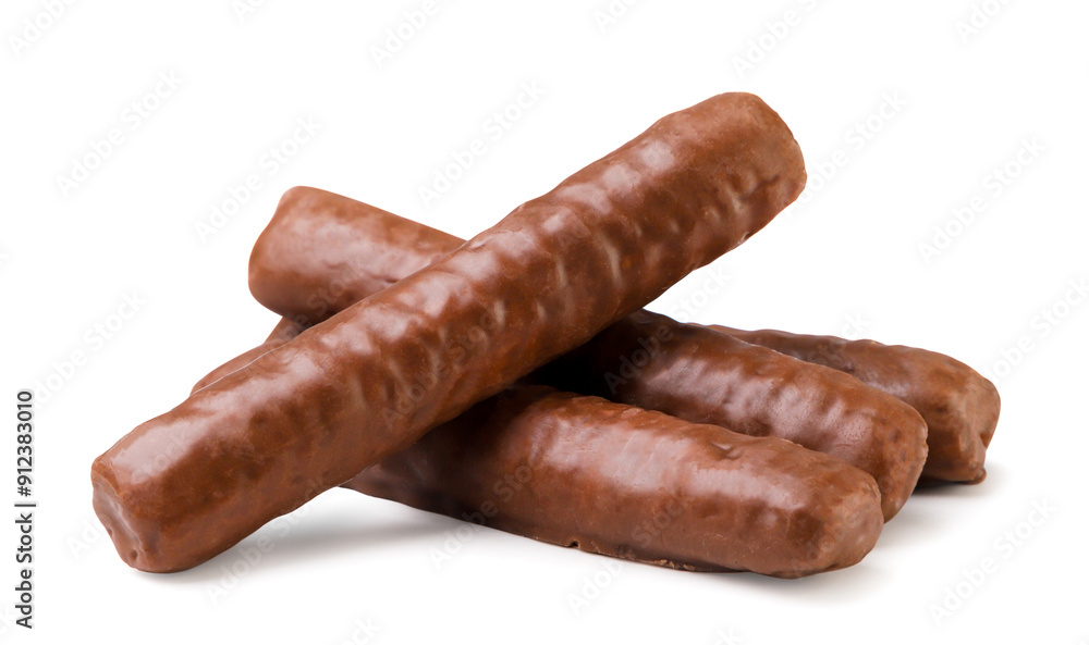 Chocolate sticks close-up on a white. Isolated Chocolate sticks close-up on a white. Isolated