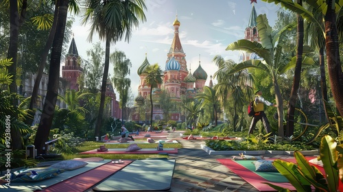  Illustration Of Russian Landmarks. Generative AI