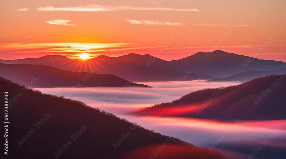 Sunset in the mountains Sunset in the mountains