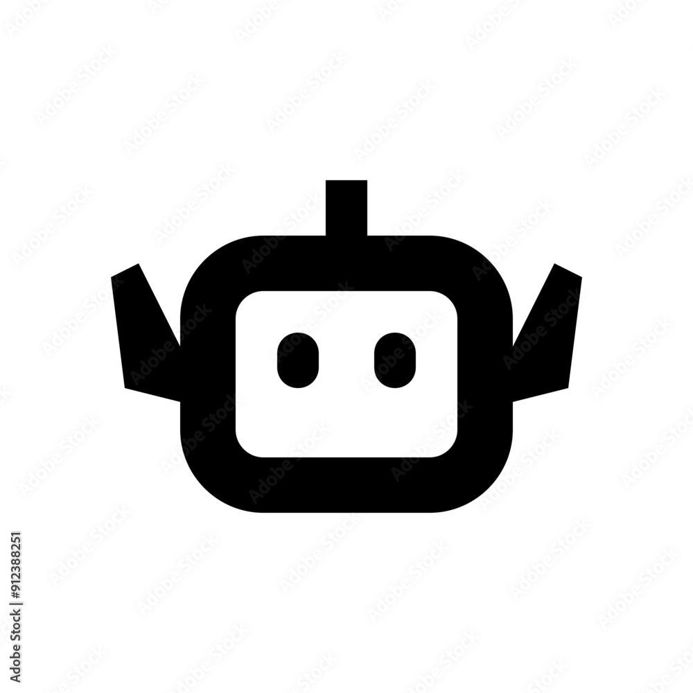 Chatbot Face Head Robot Line Icon Chatbot Face Head Robot Line Icon