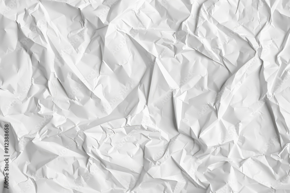 A detailed view of crumpled paper, highlighting the texture and creases A detailed view of crumpled paper, highlighting the texture and creases