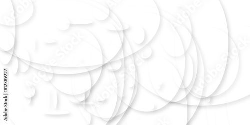 Abstract white modern transparency circle presentation background.  Abstract white background with a lot of circles. Bubbles abstract. illustration design. Texture surface.metal background. 