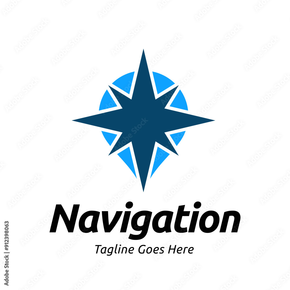 Fototapeta premium Compass Global Globe Earth Adventure GPS navigation logo design. Vector Illustration