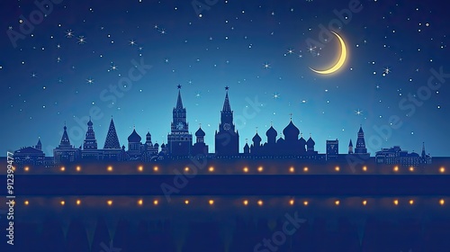  Illustration Of Russian Landmarks. Generative AI