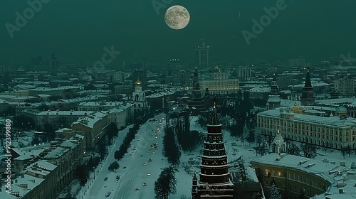  Illustration Of Russian Landmarks. Generative AI