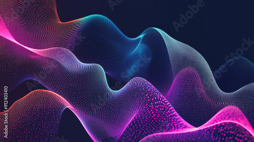 Abstract digital background electromagnetic wave colorful background Abstract digital wave background information technology Innovation is the background. gradient wave digital wave banner