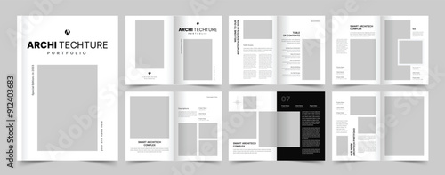 Architecture and Interior Portfolio Design, Architecture Portfolio Design, Portfolio Template