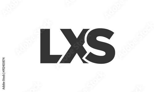 LXS logo design template with strong and modern bold text. Initial based vector logotype featuring simple and minimal typography. Trendy company identity. photo